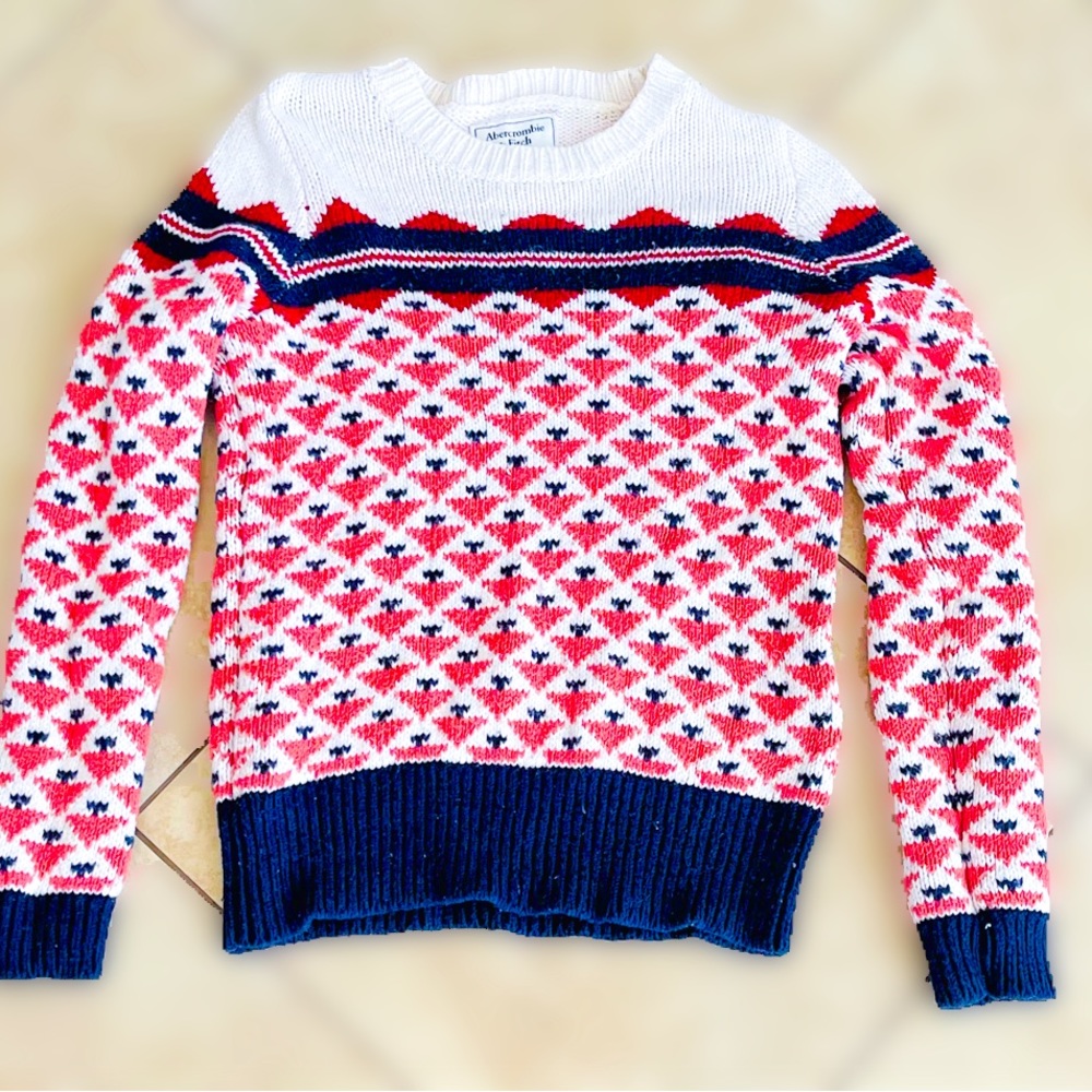 Vintage Abercrombie Fitch Sweater Fair Isle Ski - Picture 1 of 3